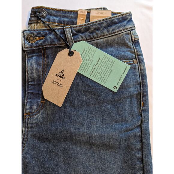Women's Dark Wash Sienna Jeans Prana Size 6 - Picture 8 of 11